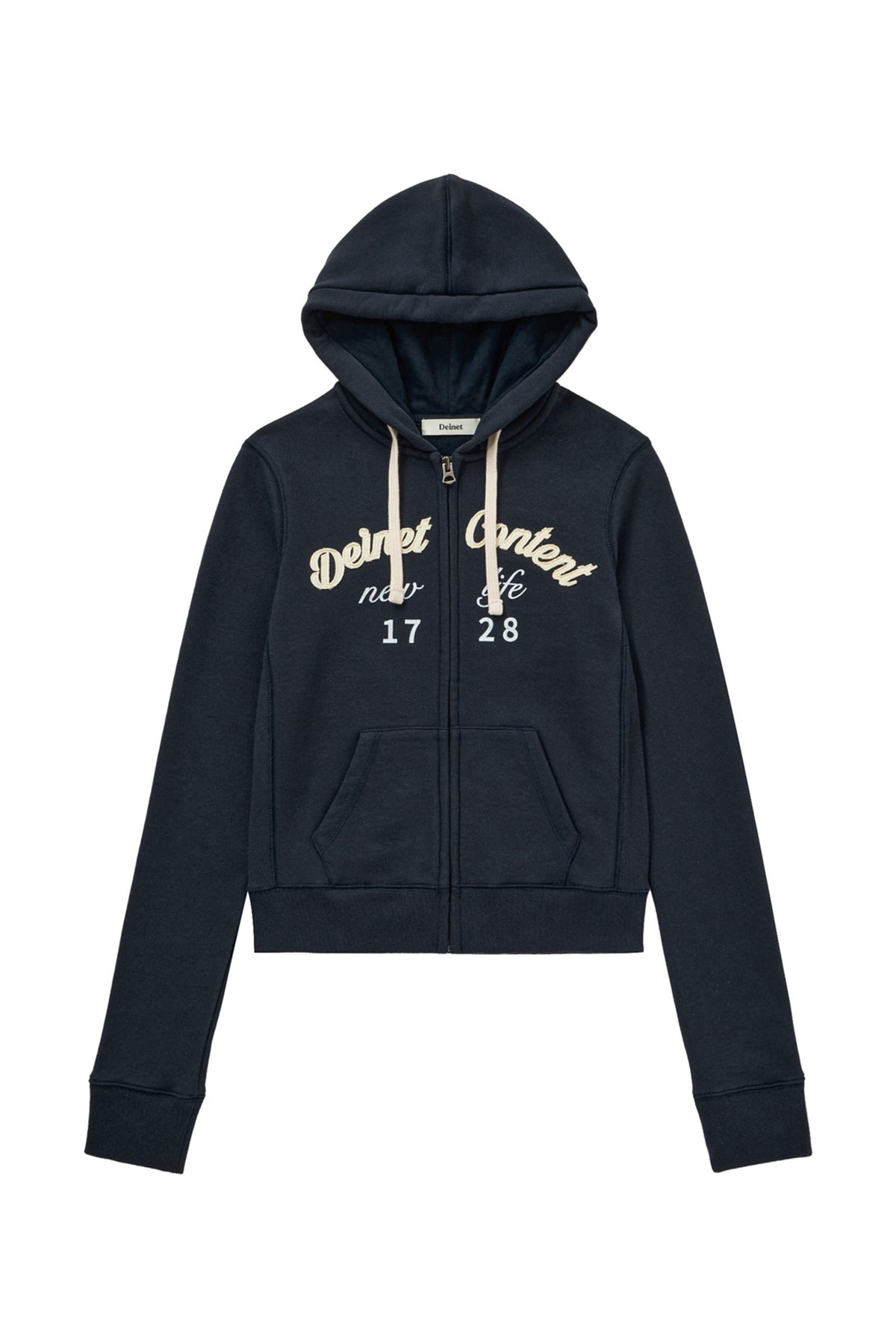 Deinet - Content Slim Hood Zip - Up (Navy) product image 1 | TRAB K-Fashion Australia