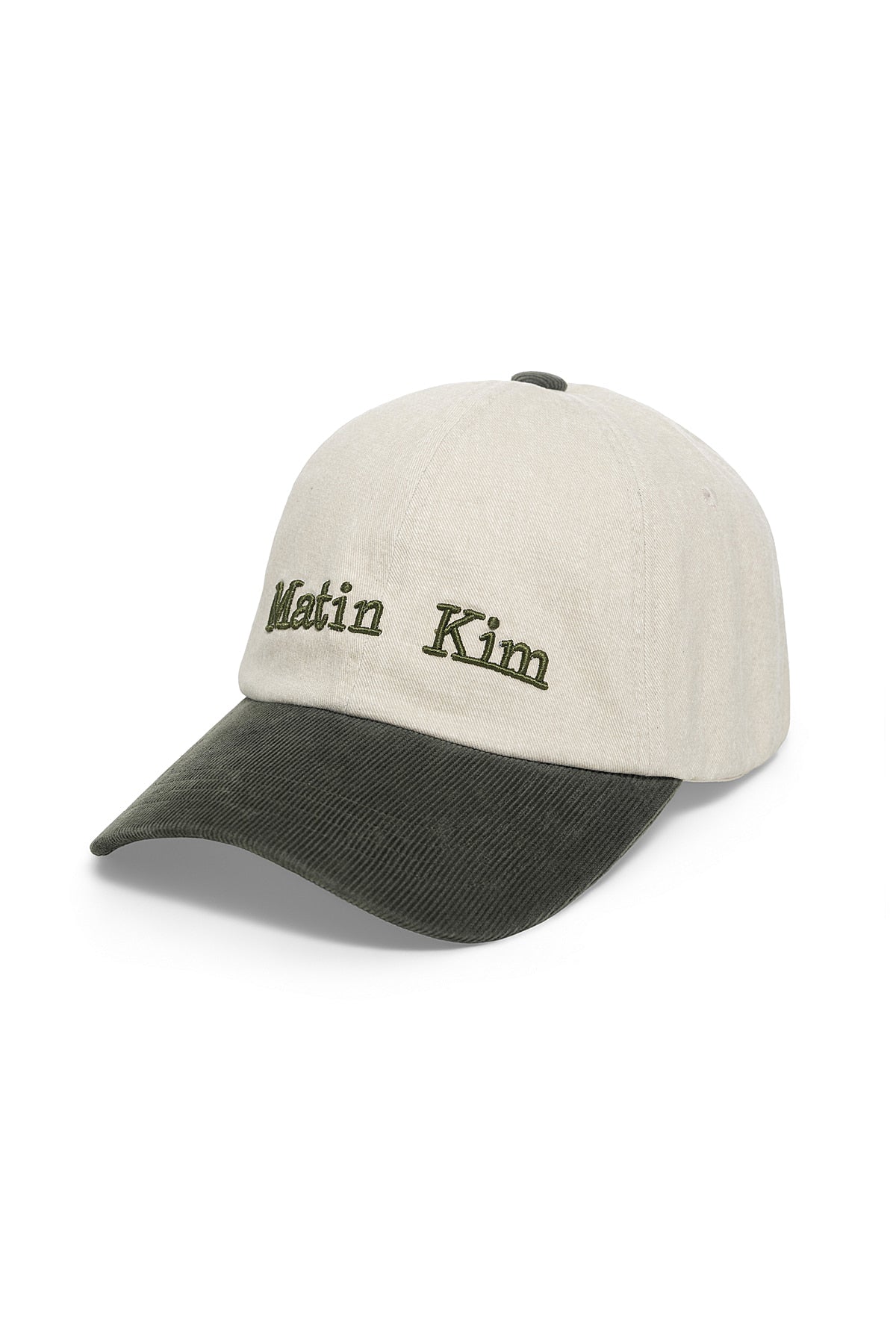 Matin Kim - Matin Classic Logo Corduroy Brim Ball Cap (Cream) product image 3 | TRAB K-Fashion Australia
