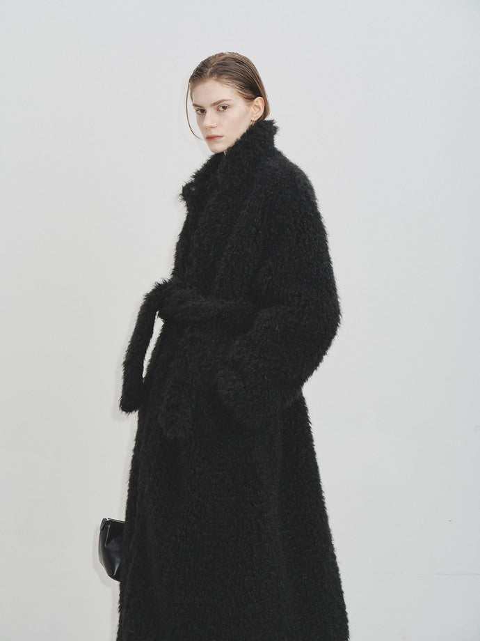Tonywack - Oversized Black Fur Coat (Black) product image 1 | TRAB K-Fashion Australia