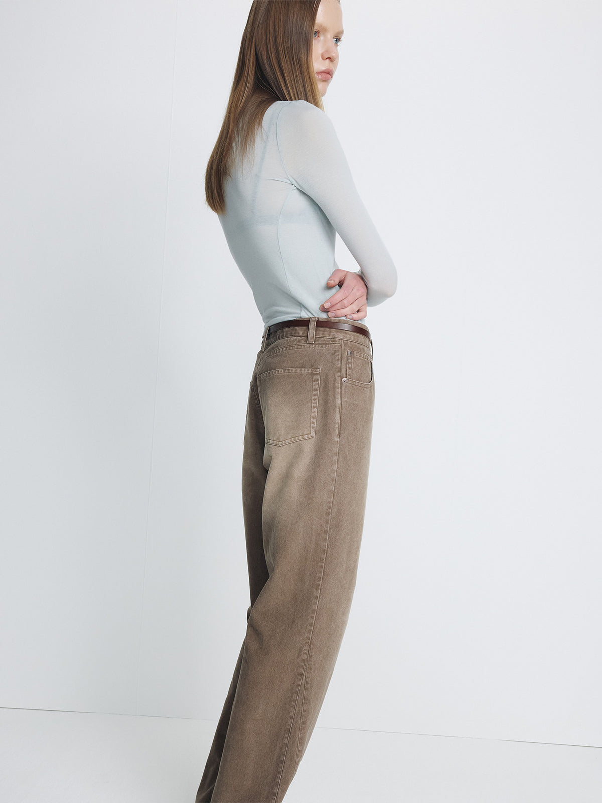 Tonywack - Crew Neck Long Sleeve Top (Sky Blue) product image 3 | TRAB K-Fashion Australia