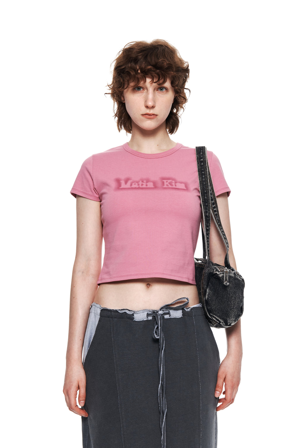 Matin Kim - Matin Shade Logo Crop Top (Pink) product image 5 | TRAB K-Fashion Australia