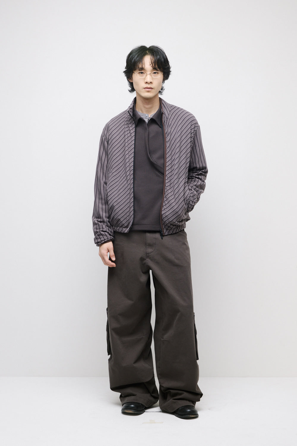 Hatchingroom - Slash Cardigan Brown (Charcoal) product image 7 | TRAB K-Fashion Australia