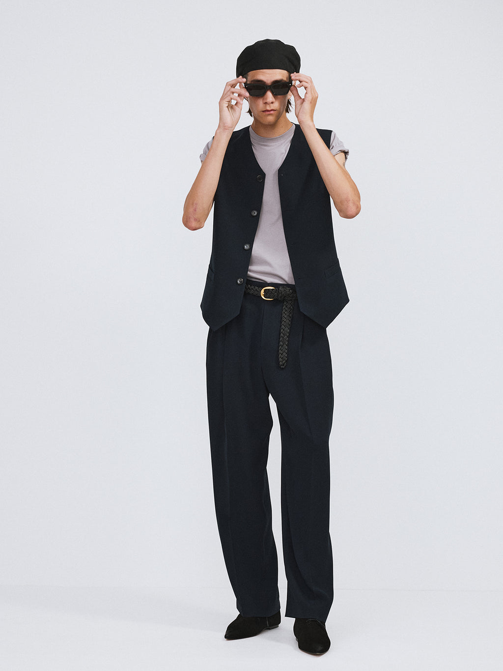 Recto - Strap Detail Suit Vest (Dark Navy) product image 2 | TRAB K-Fashion Australia