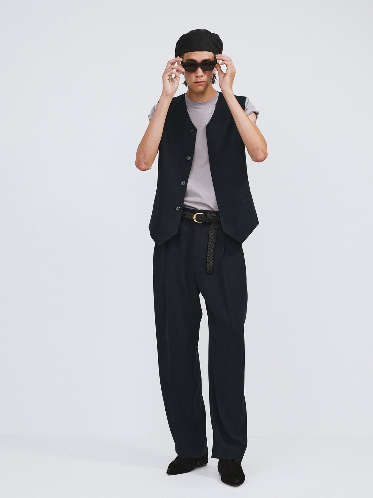 Recto - Strap Detail Suit Vest (Dark Navy) product image 2 | TRAB K-Fashion Australia