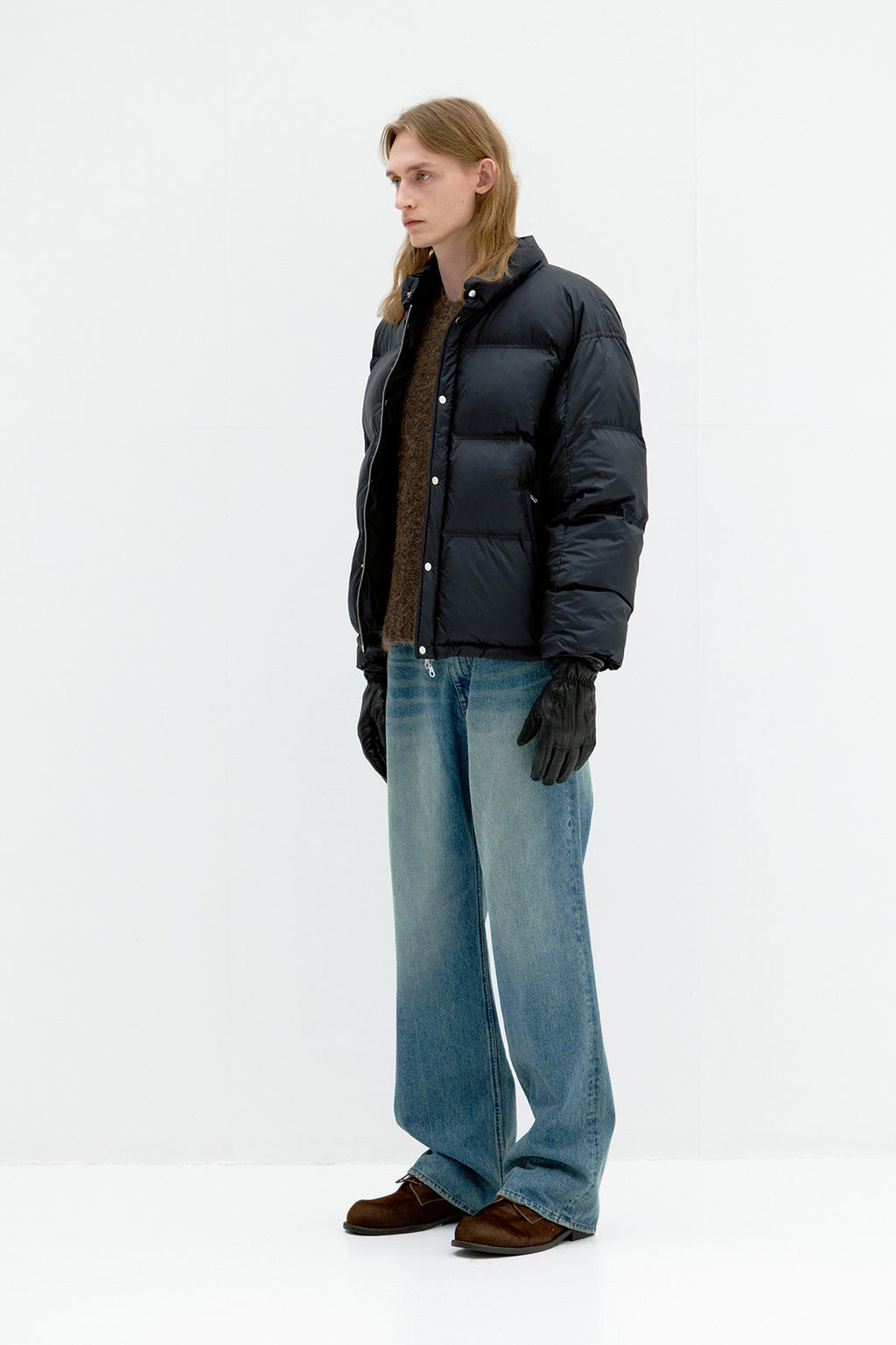 Coor - Double Stitch Snap Button Down Puffer (Black) product image 3 | TRAB K-Fashion Australia