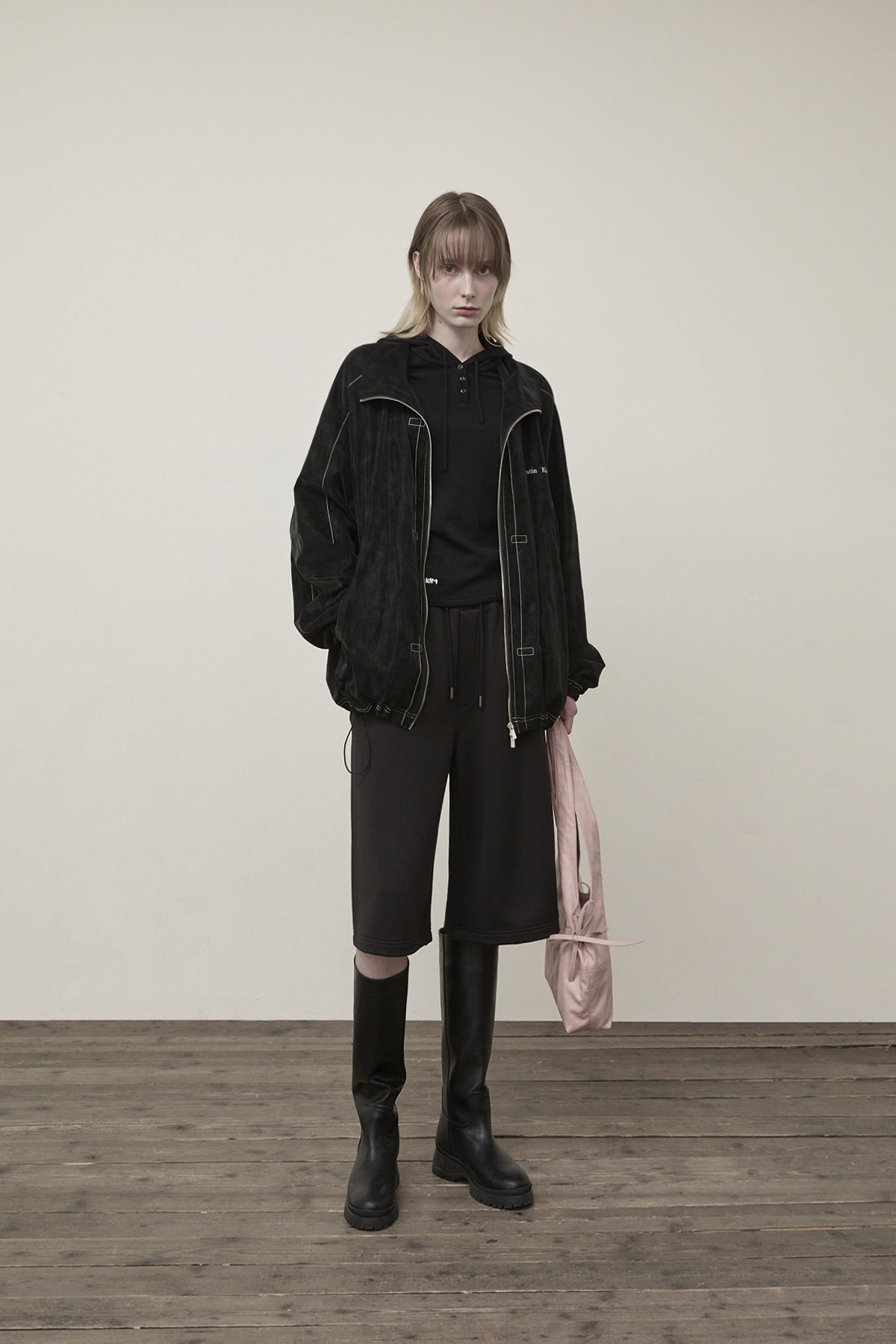 Matin Kim - Stitch Point High Neck Jumper (Black) product image 9 | TRAB K-Fashion Australia