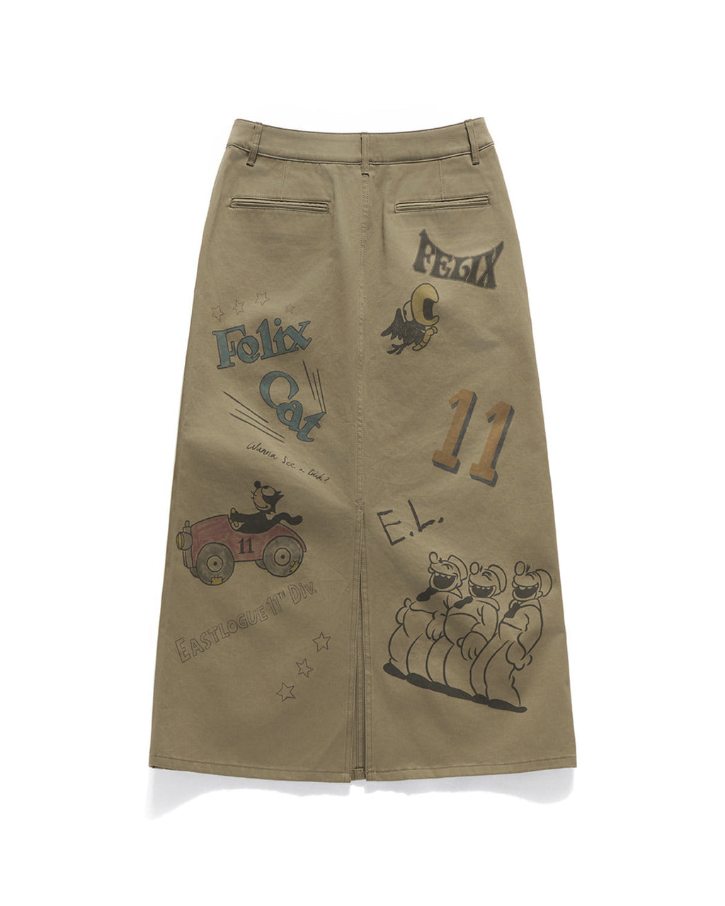 Eastlogue - Felix Vintage Printing Skirt (Beige) product image 2 | TRAB K-Fashion Australia