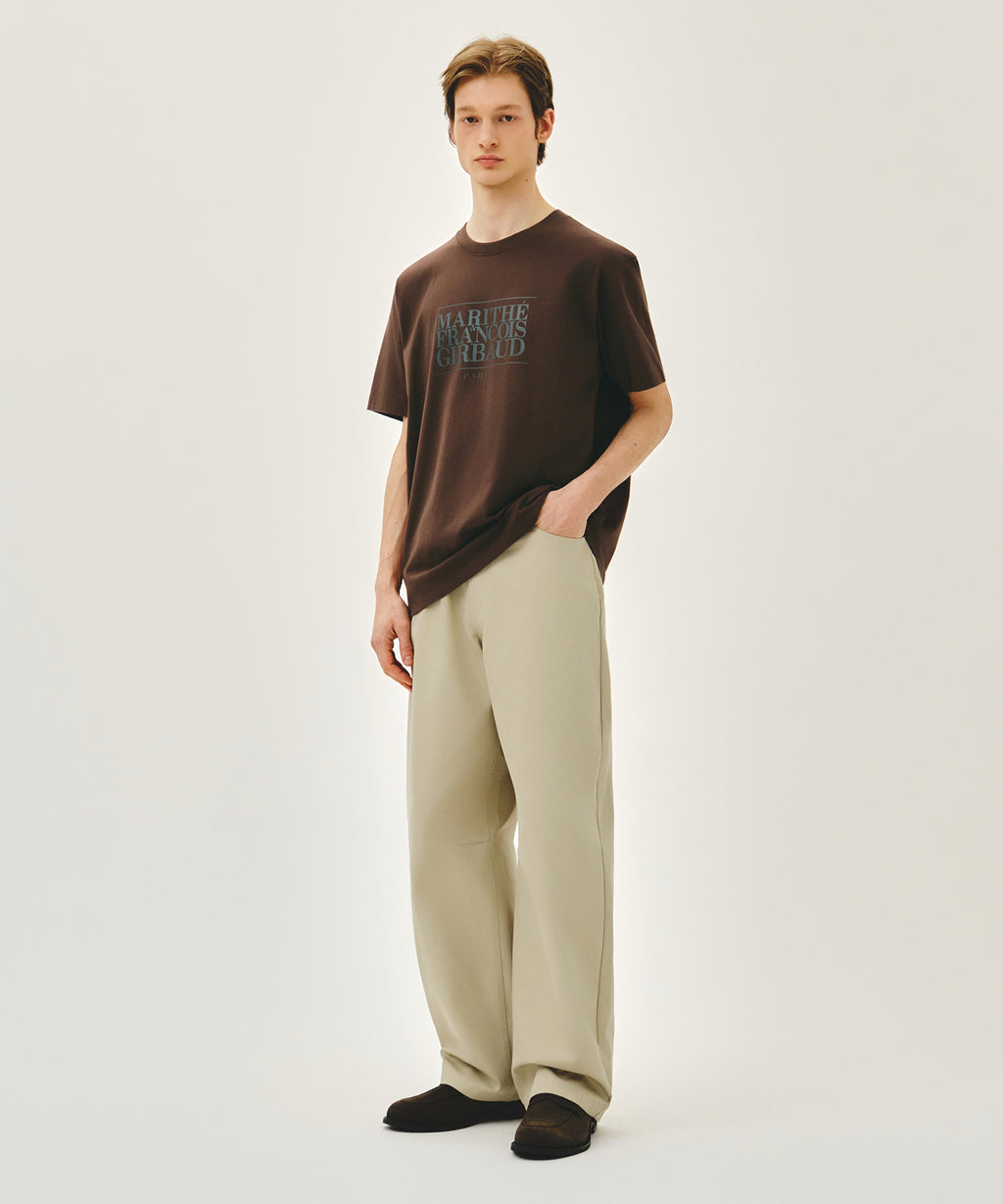 Marithe & Francois Girbaud - Curved Chino Pants (Beige) product image 4 | TRAB K-Fashion Australia