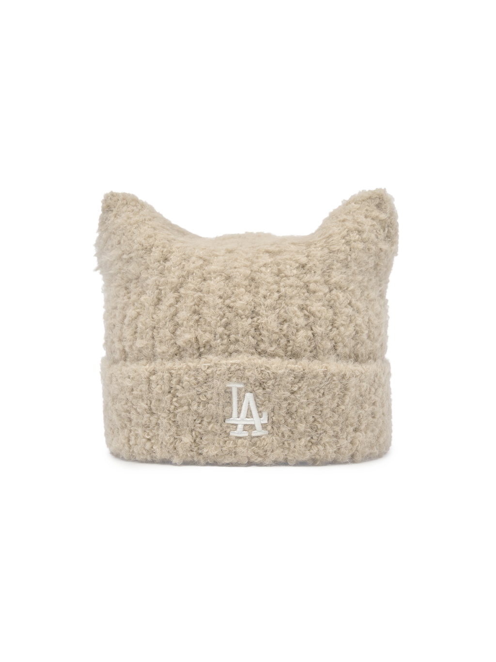 MLB Korea - MLB Plush Meow Beanie LA Dodgers (Beige) product image 2 | TRAB K-Fashion Australia