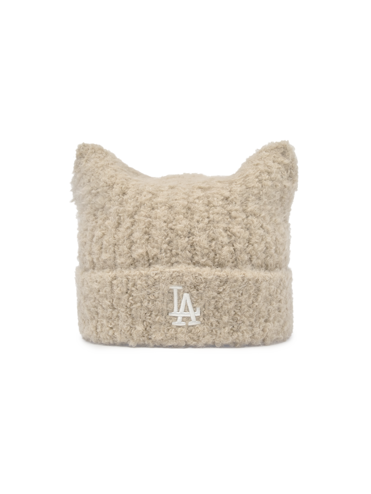 MLB Korea - MLB Plush Meow Beanie LA Dodgers (Beige) product image 2 | TRAB K-Fashion Australia