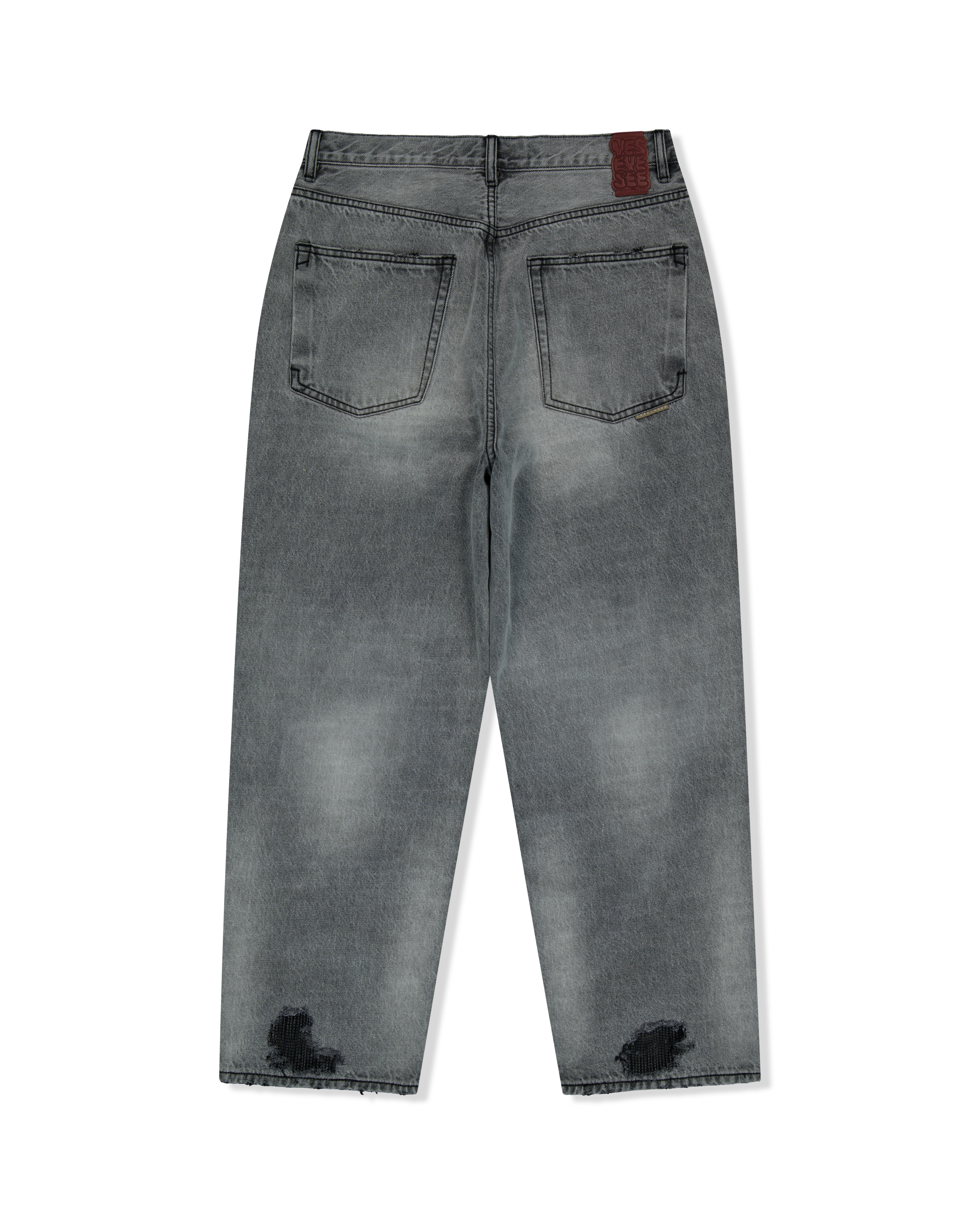 yeseyesee - Distressed 5 Pockets Denim Pants (Bleached Black) product image 2 | TRAB K-Fashion Australia