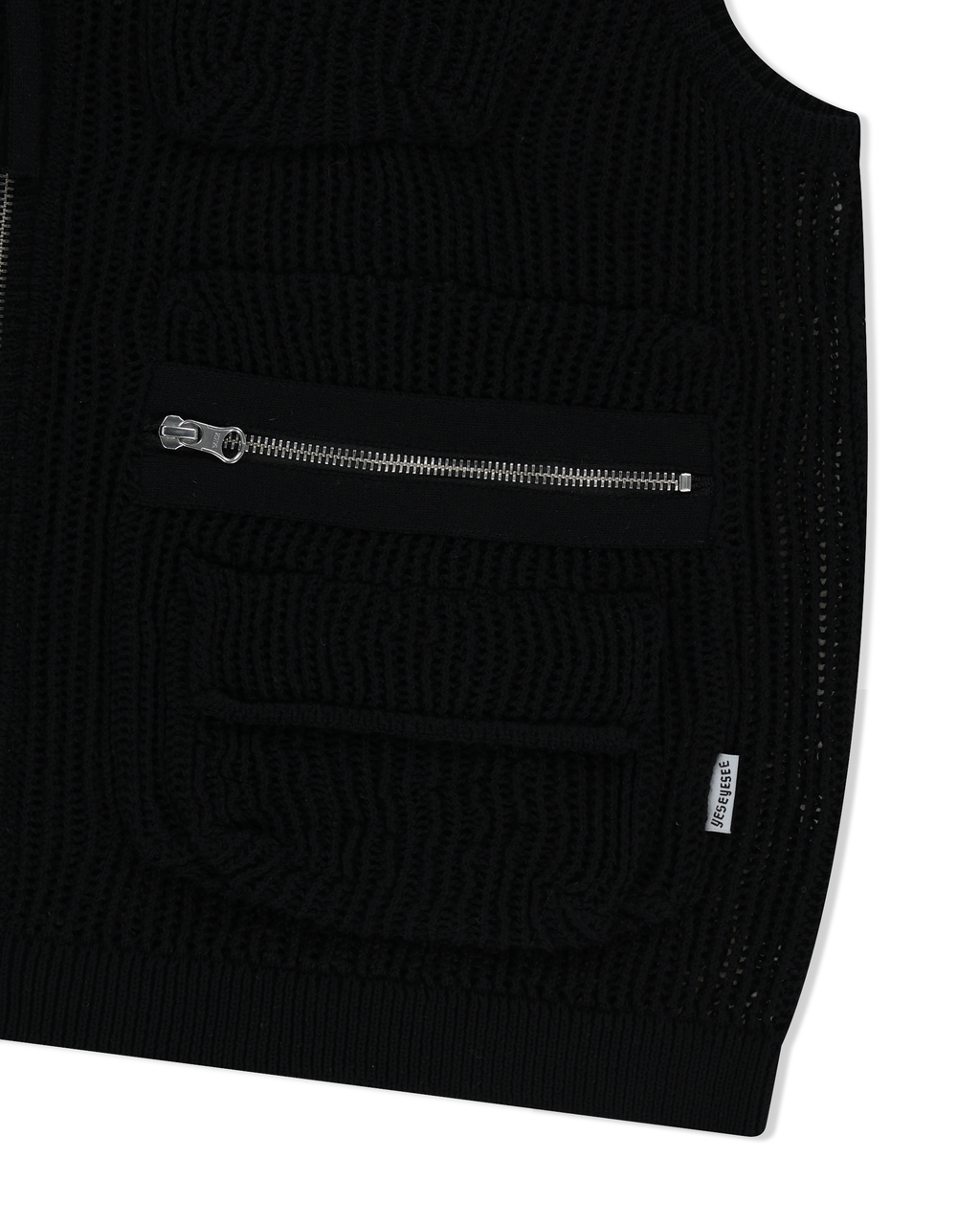 yeseyesee - Knitted Utility Vest (Black) product image 3 | TRAB K-Fashion Australia