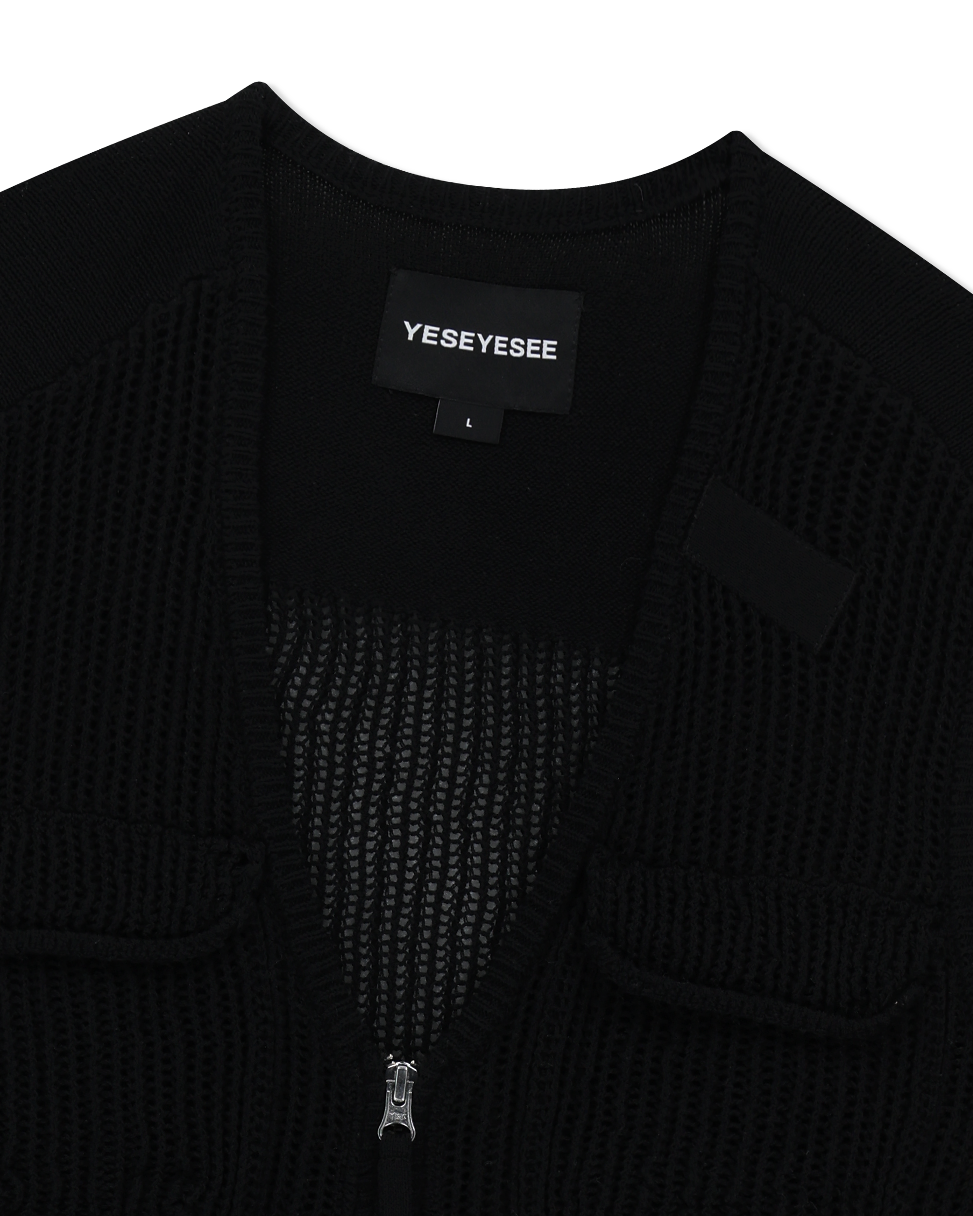 yeseyesee - Knitted Utility Vest (Black) product image 5 | TRAB K-Fashion Australia