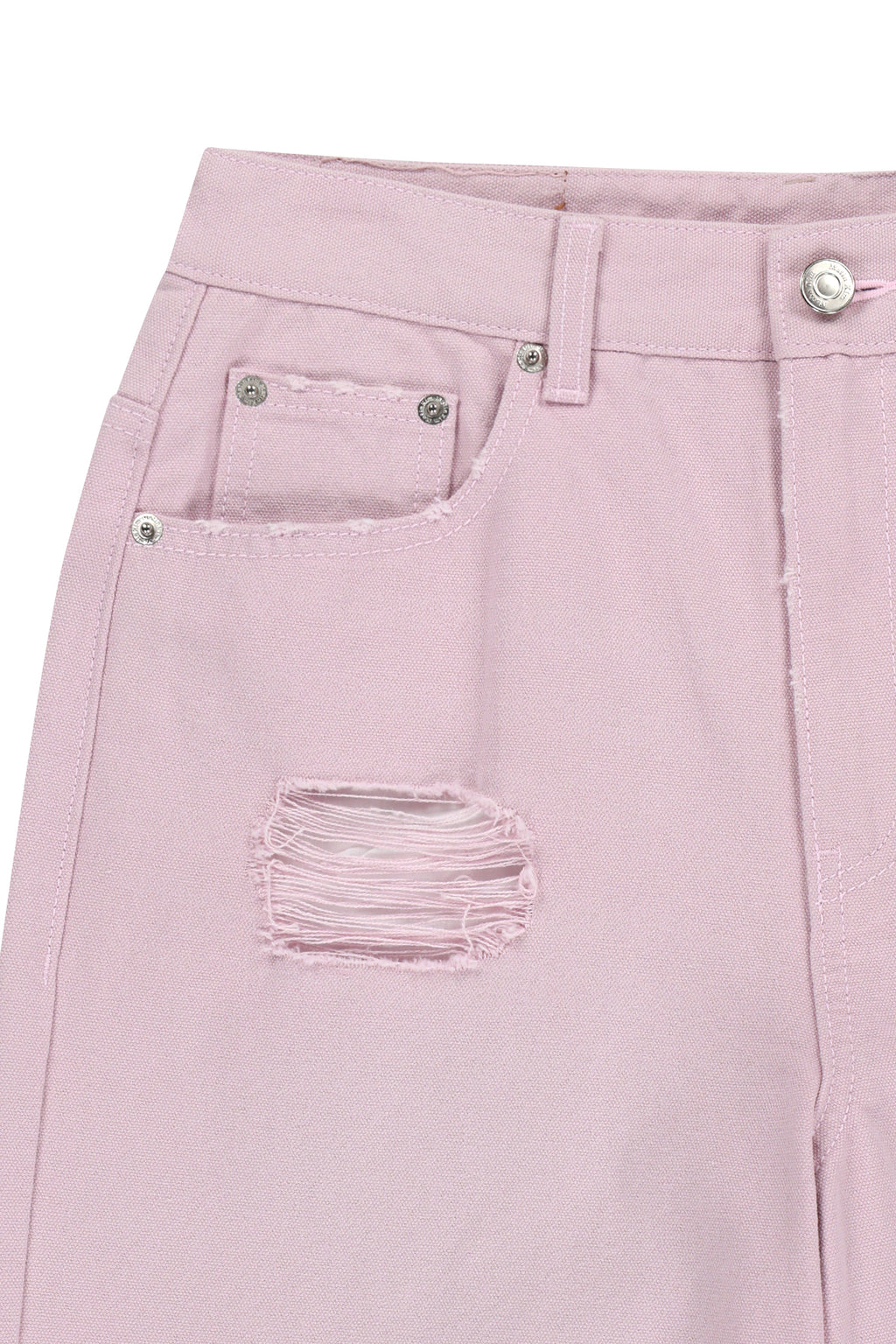 Matin Kim - Destroyed Color Dyeing Denim Pants (Pink) product image 3 | TRAB K-Fashion Australia