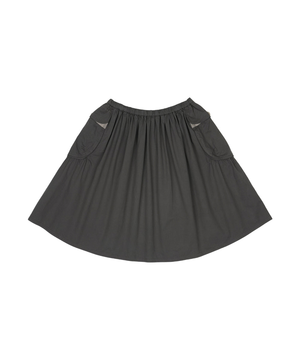 Coyseio - Big Pocket Shirring Skirt (Charcoal) product image 12 | TRAB K-Fashion Australia