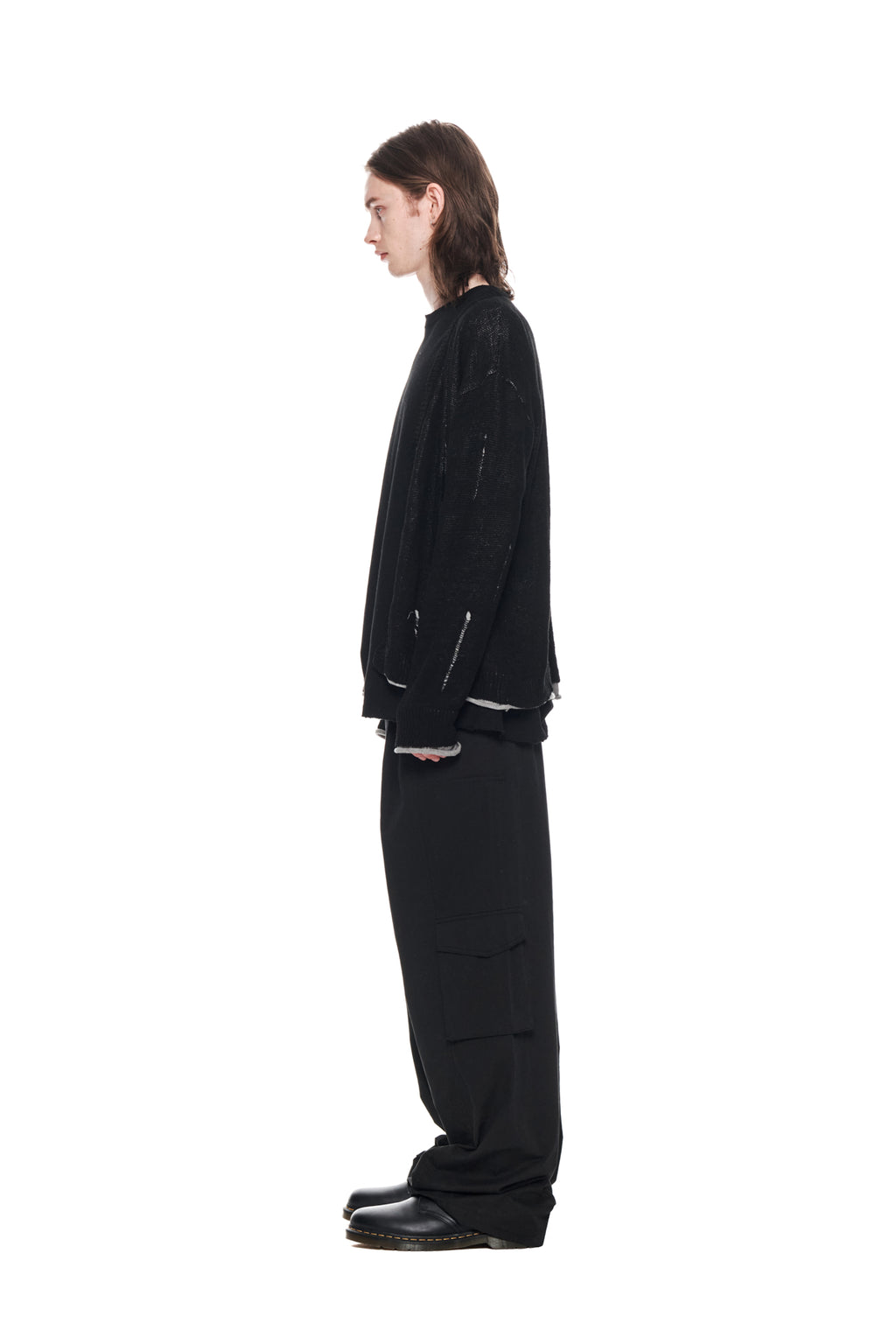 Matin Kim - Asymmetric Chino Trouser (Black) product image 6 | TRAB K-Fashion Australia