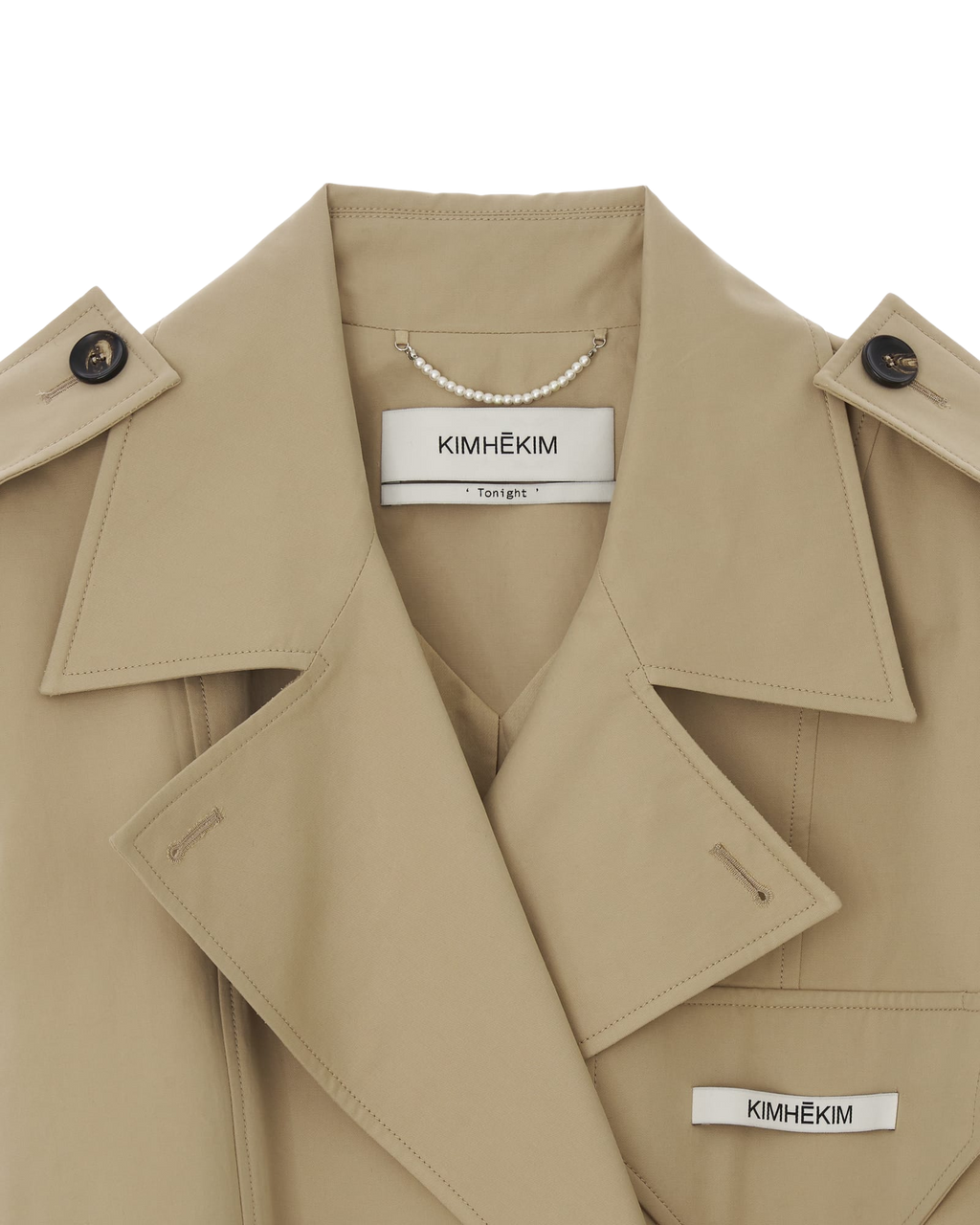 Kimhe Kim - One Pocket Oversized Trench Coat (Beige) product image 8 | TRAB K-Fashion Australia