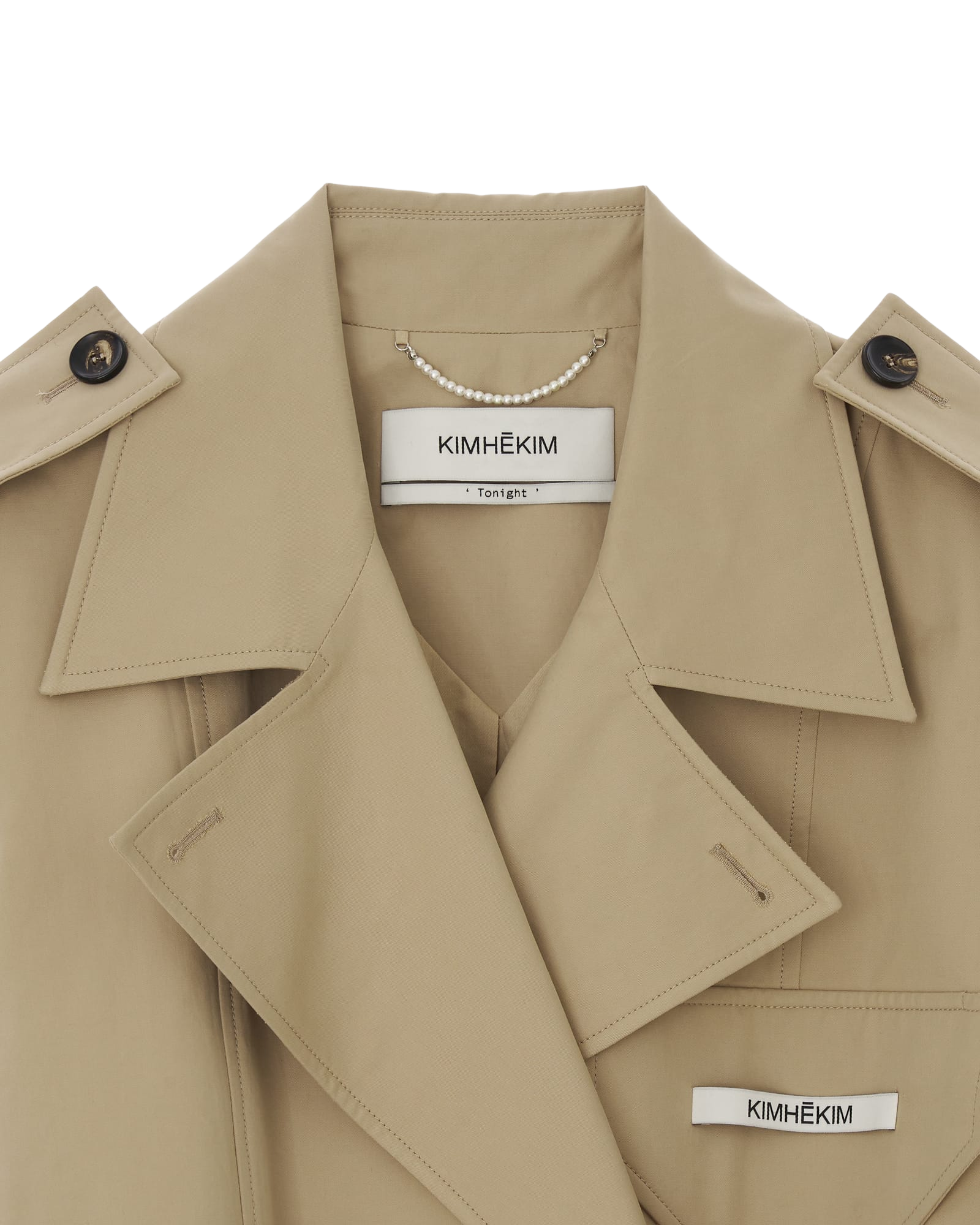 Kimhe Kim - One Pocket Oversized Trench Coat (Beige) product image 8 | TRAB K-Fashion Australia