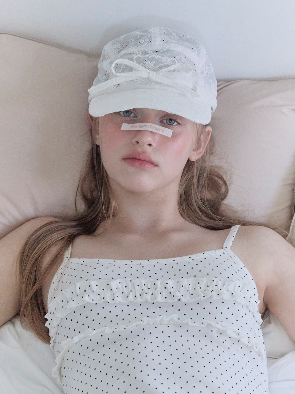 Margarin Fingers - Lace Label Camp Cap (White) product image 1 | TRAB K-Fashion Australia