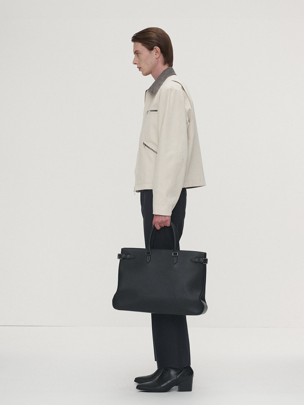 Tonywack - Washed Corduroy Collar Work Jacket (Ecru) product image 3 | TRAB K-Fashion Australia