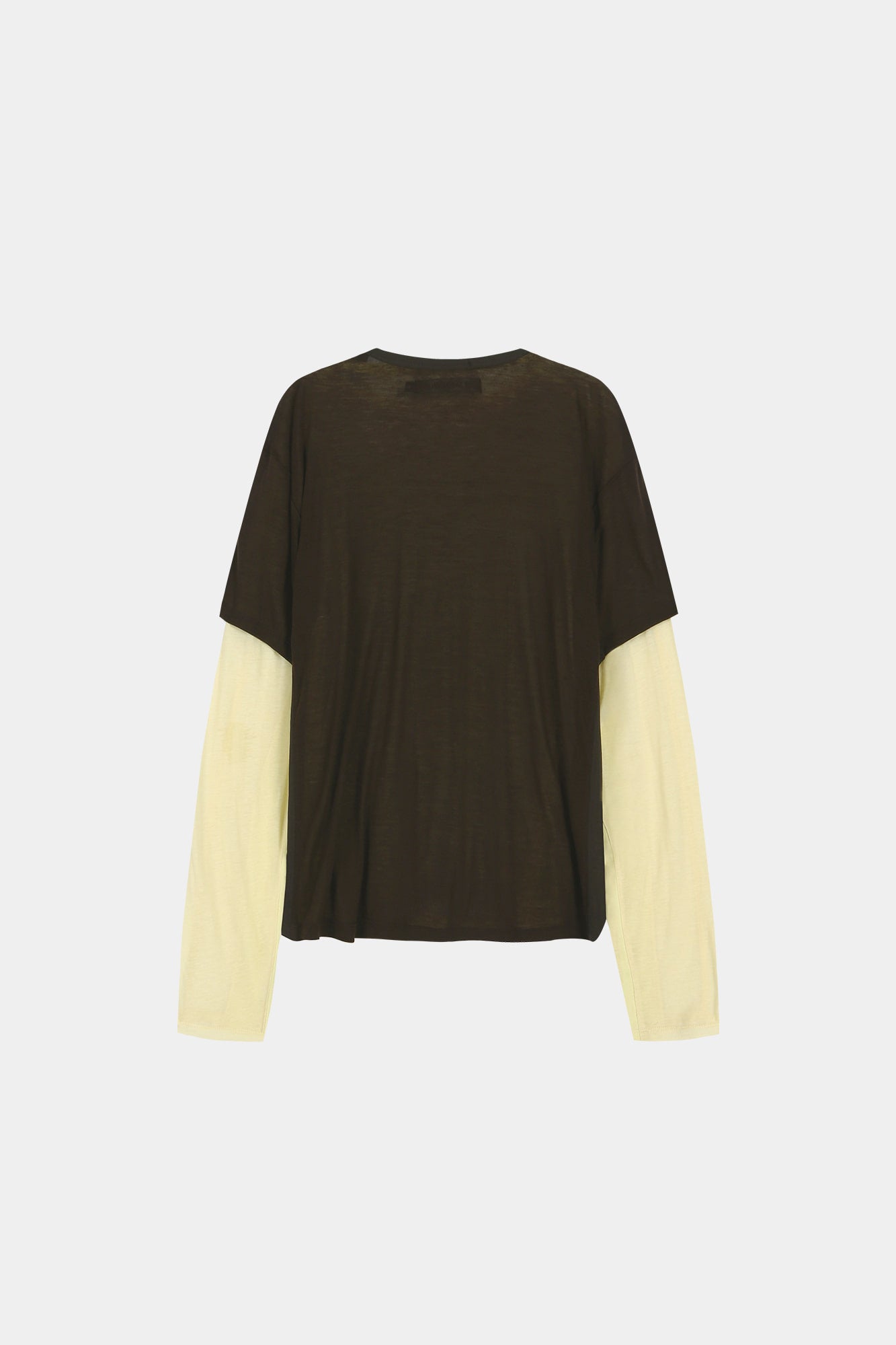 Andersson Bell - Brad Layered T-Shirt (Lemon/Brown) product image 10 | TRAB K-Fashion Australia