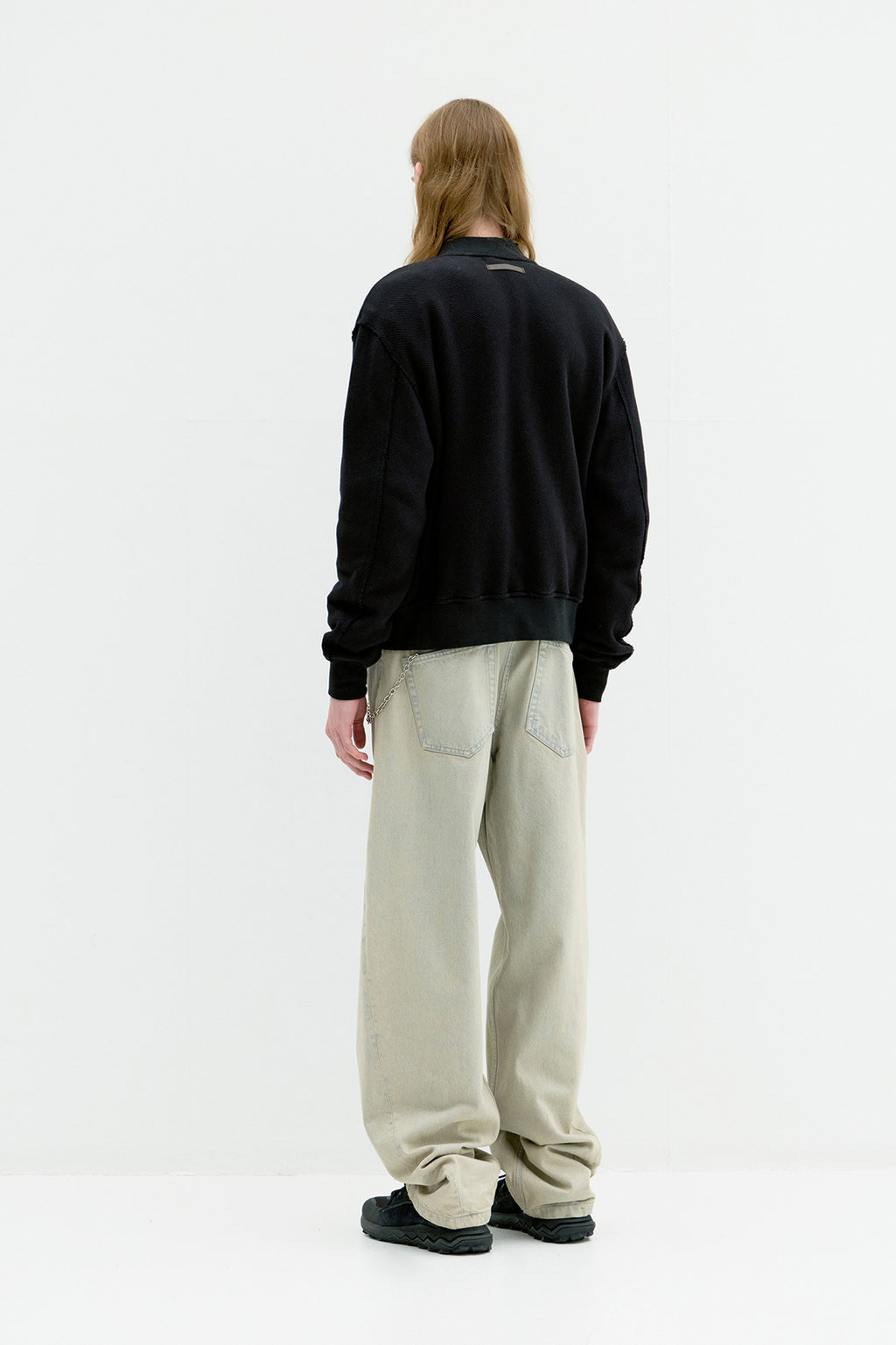 Coor - Cotton Aviation Sweat Zip Up (Black) product image 4 | TRAB K-Fashion Australia