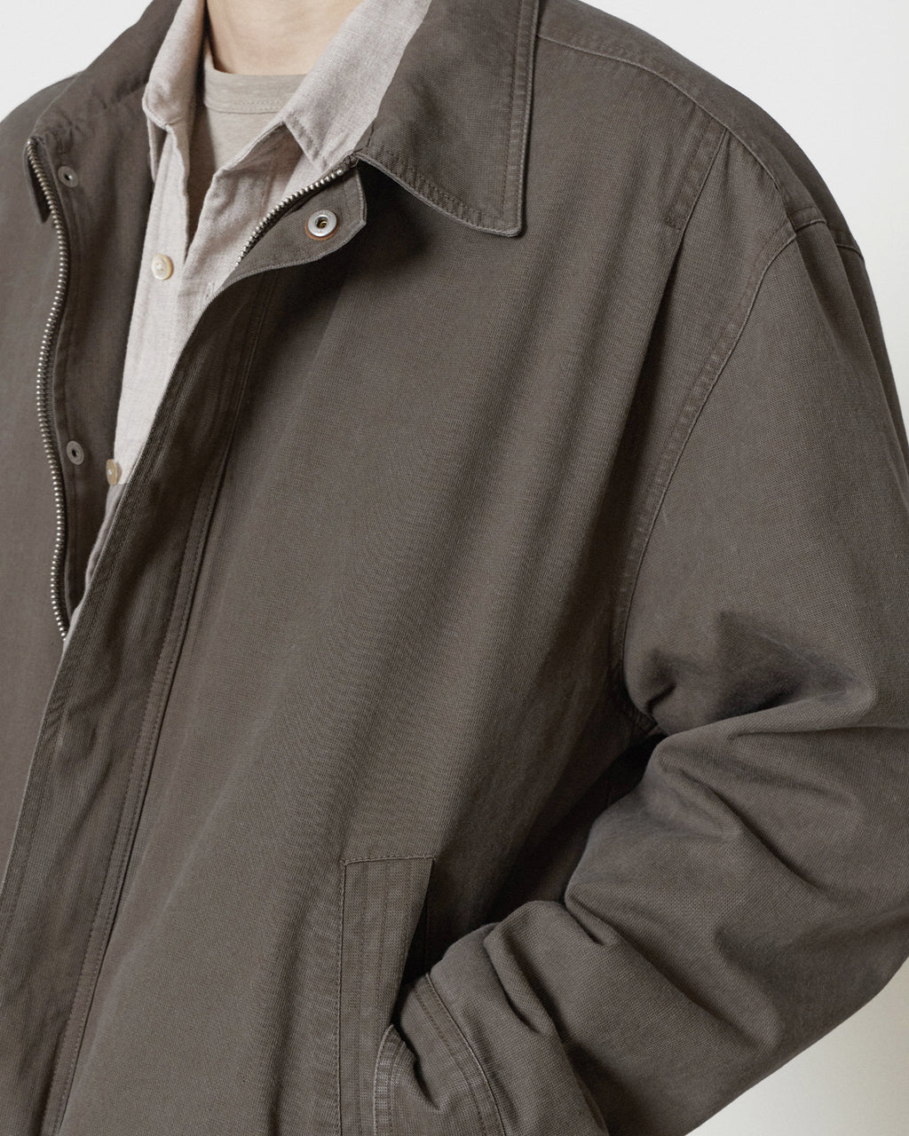 Brownyard - Vintage Cotton Blouson (Mocha) product image 4 | TRAB K-Fashion Australia