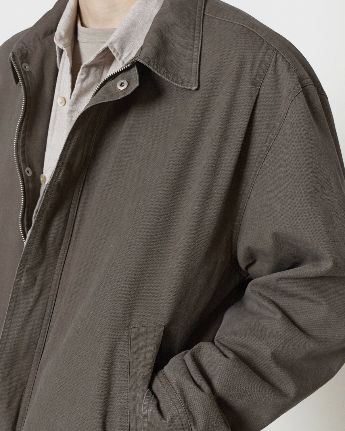 Brownyard - Vintage Cotton Blouson (Mocha) product image 4 | TRAB K-Fashion Australia