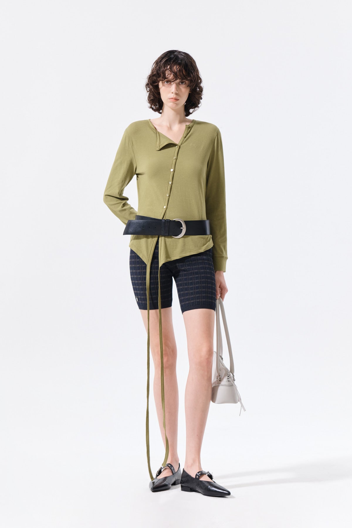 Matin Kim - Stripe Knit Shorts (Navy) product image 9 | TRAB K-Fashion Australia