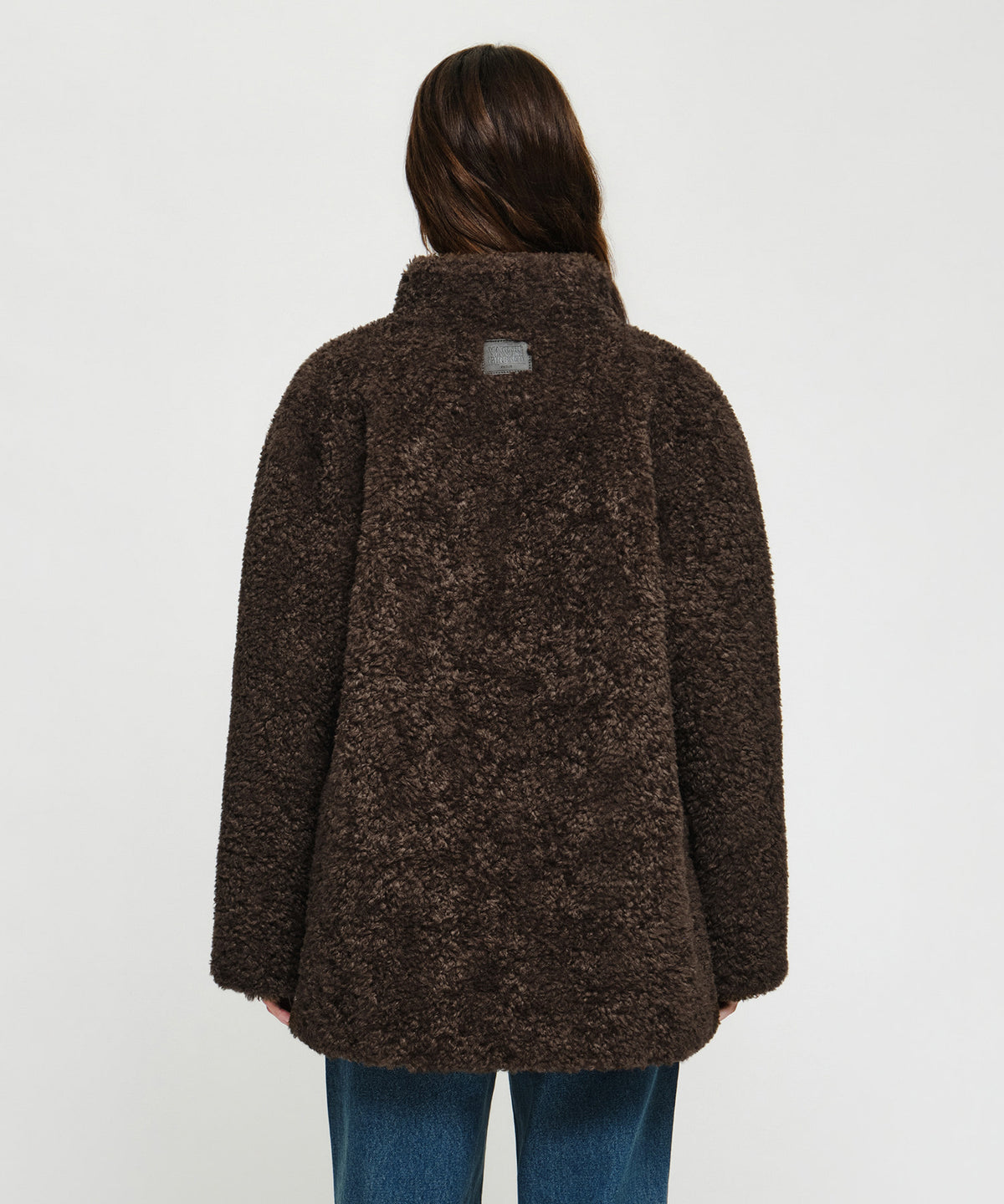 Marithe & Francois Girbaud - High Neck Boucle Coat (Brown) product image 4 | TRAB K-Fashion Australia