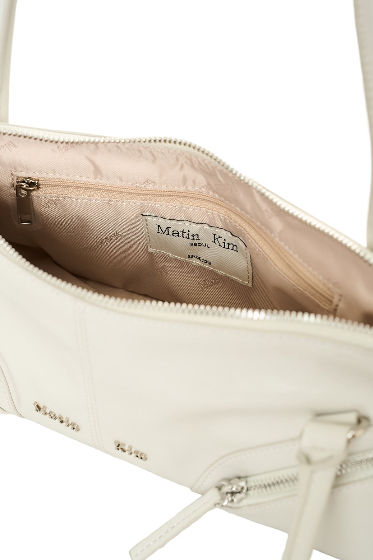 Matin Kim - Curve Zip Baguette Bag (Light Grey) product image 5 | TRAB K-Fashion Australia