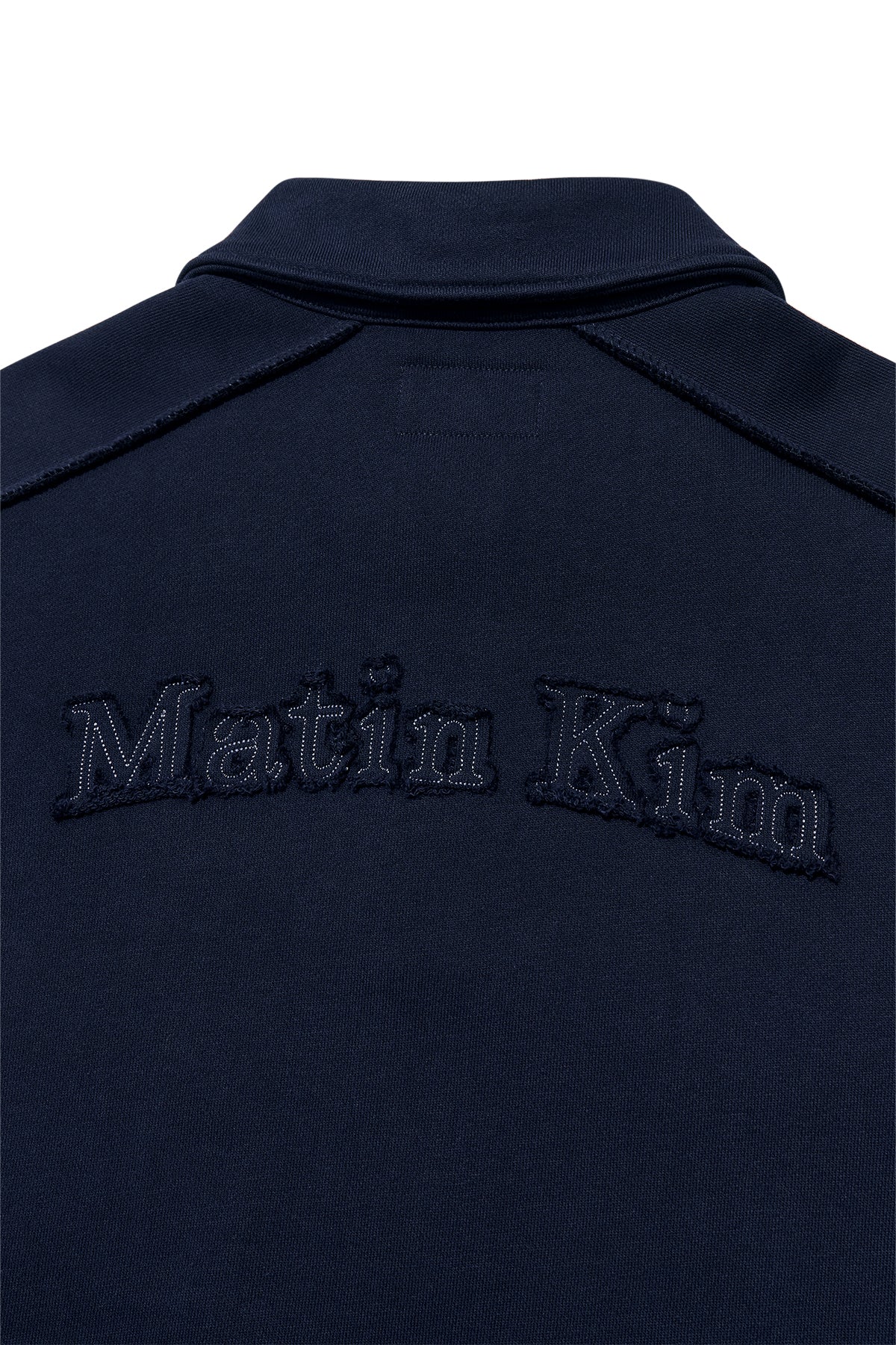Matin Kim - Back Logo Half Zip Sweatshirt (Navy) product image 5 | TRAB K-Fashion Australia