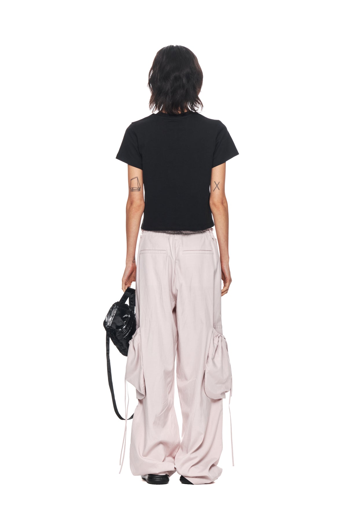Matin Kim - String Point Big Pocket Cargo Pants (Light Pink) product image 7 | TRAB K-Fashion Australia