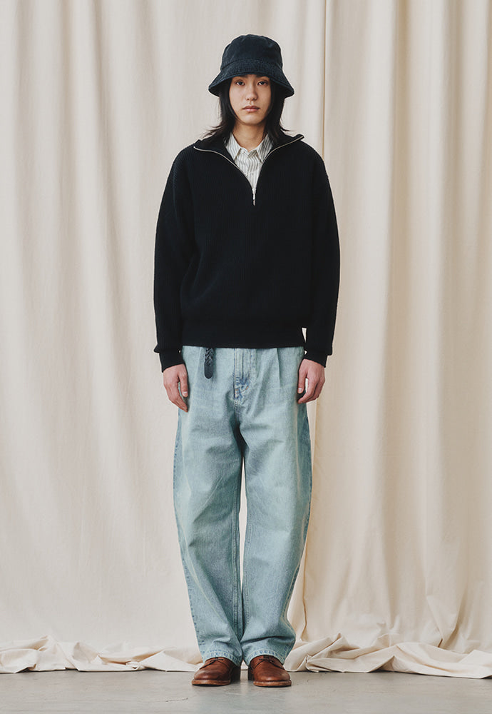 Art if acts - Half Zipup Turtle Neck Knit (Black) product image 3 | TRAB K-Fashion Australia