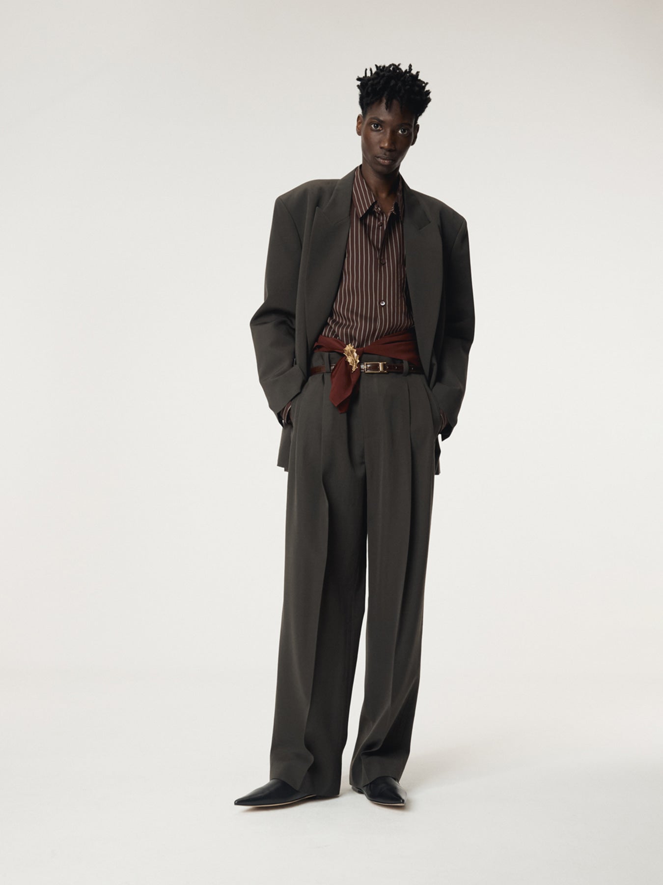 Recto - Styrene Double Breasted Suit Jacket (Charcoal Grey) product image 15 | TRAB K-Fashion Australia