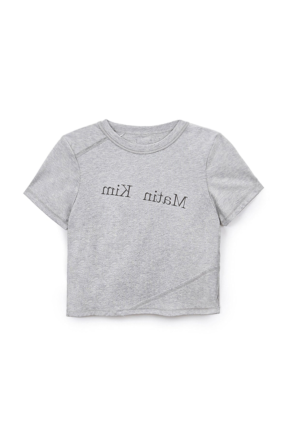 Matin Kim - Diagonal Logo Reversible Crop Top (Grey) product image 2 | TRAB K-Fashion Australia