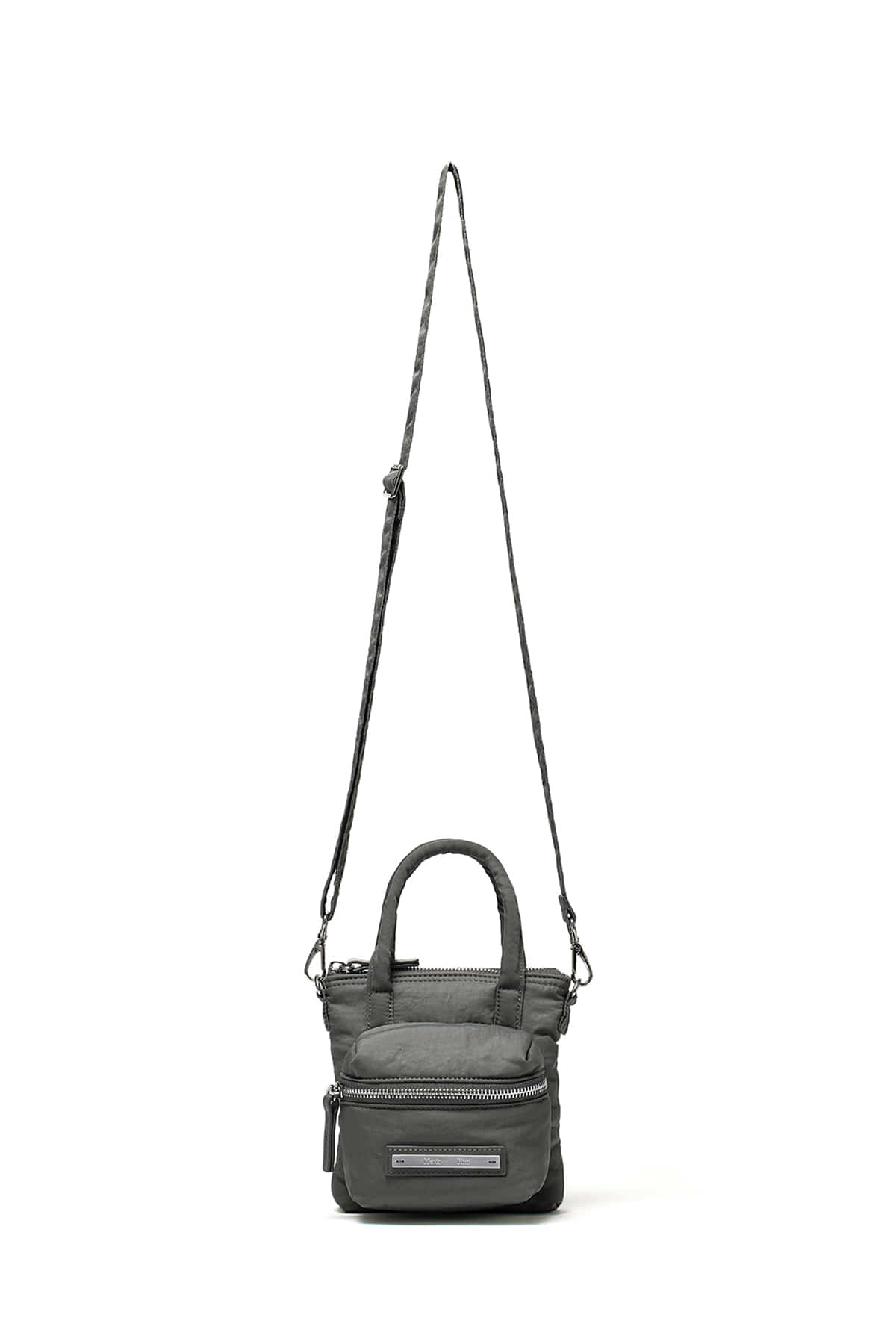 Matin Kim - Padded Cargo Two Way Mini Bag (Charcoal) product image 1 | TRAB K-Fashion Australia
