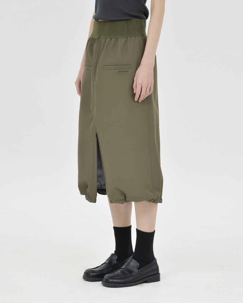 Brownyard - Shirring Skirt (Olive) product image 3 | TRAB K-Fashion Australia
