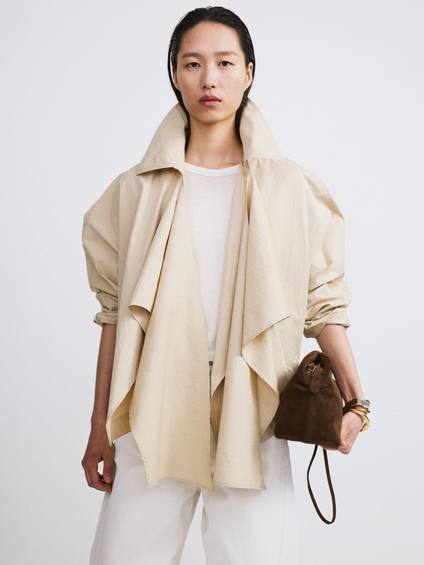 Recto - Muffler Wrap Coat (Yellow Beige) product image 5 | TRAB K-Fashion Australia