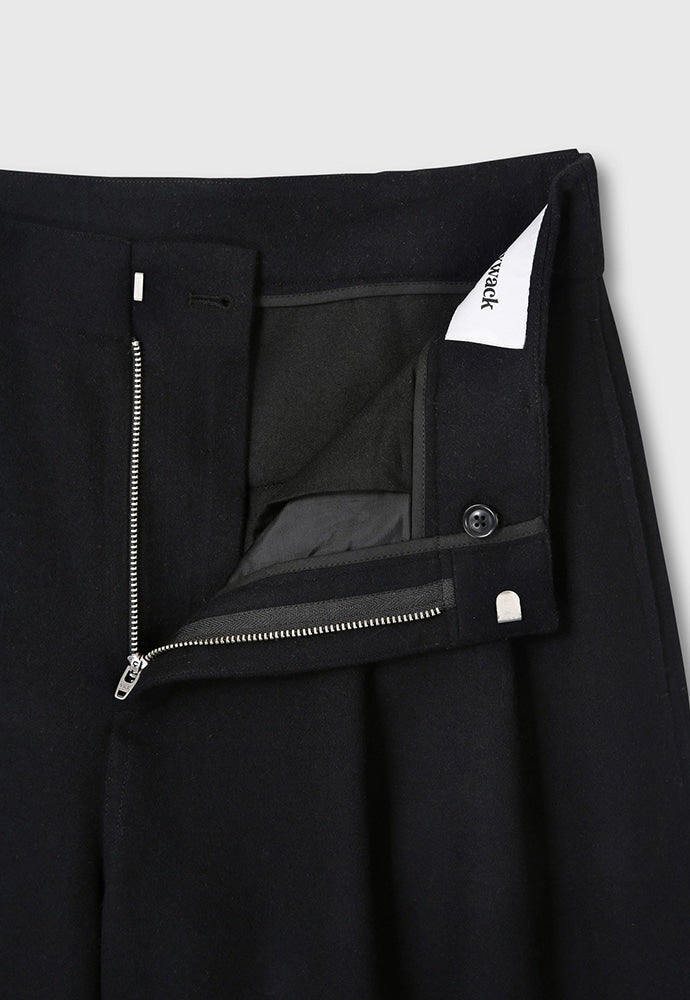 Tonywack - Virgin Wool Double-Pleats Wide Trousers (Black) product image 10 | TRAB K-Fashion Australia