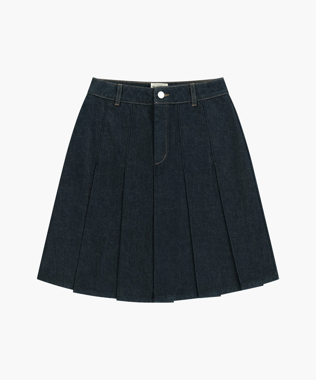 Marithe & Francois Girbaud - Denim Pleated Midi Skirt (Indigo) product image 6 | TRAB K-Fashion Australia