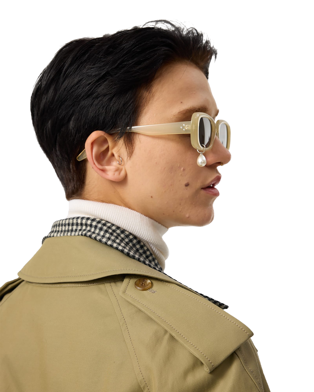 Kimhe Kim - Cotton-Rayon Belted Trench Coat (Olive Green) product image 16 | TRAB K-Fashion Australia