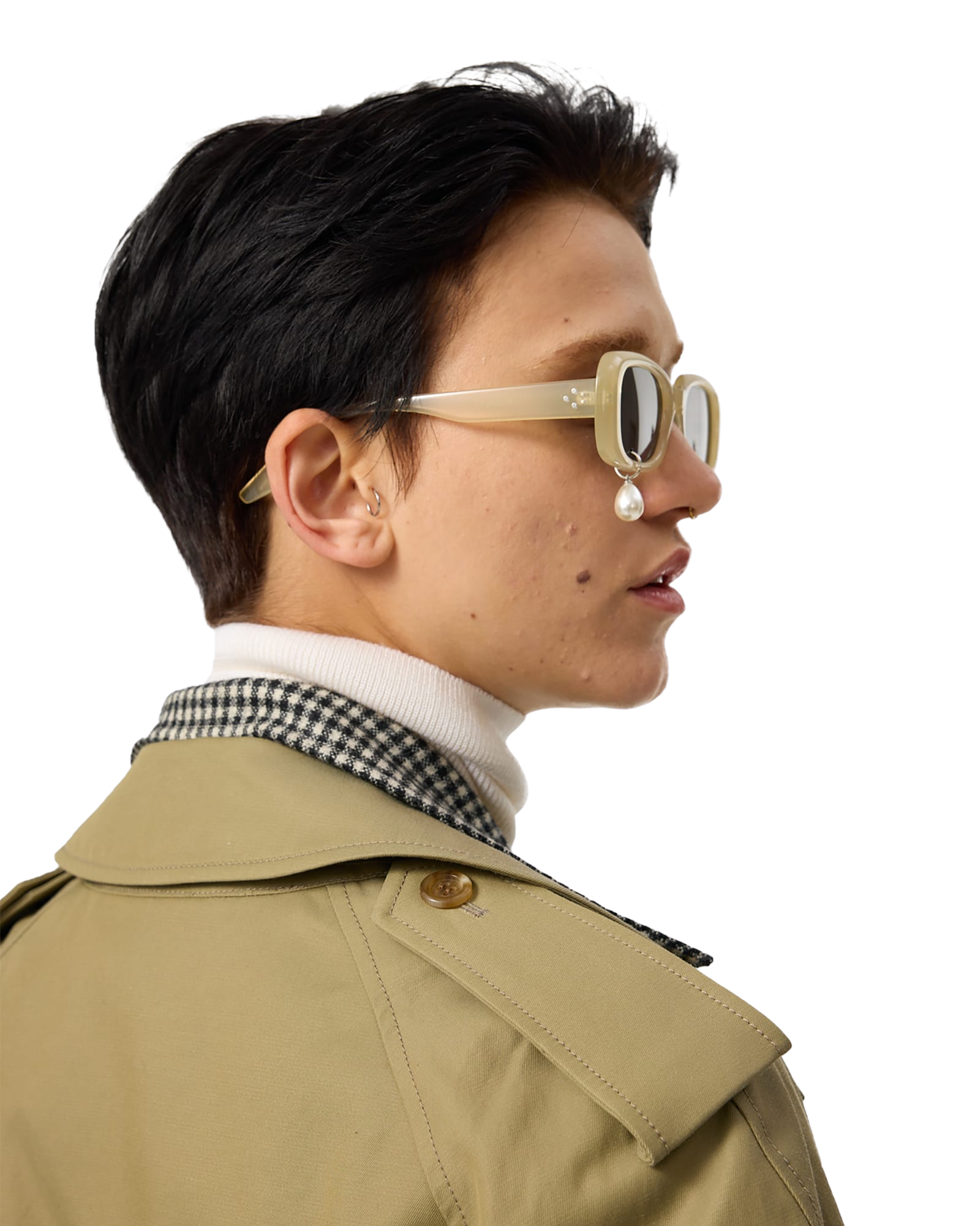 Kimhe Kim - Cotton-Rayon Belted Trench Coat (Olive Green) product image 16 | TRAB K-Fashion Australia