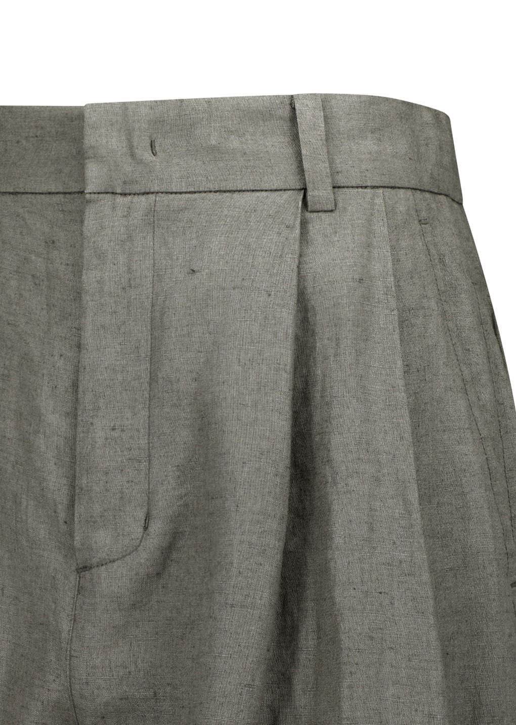 Amomento - Linen Two Tuck Wide Pants (Khaki) product image 7 | TRAB K-Fashion Australia