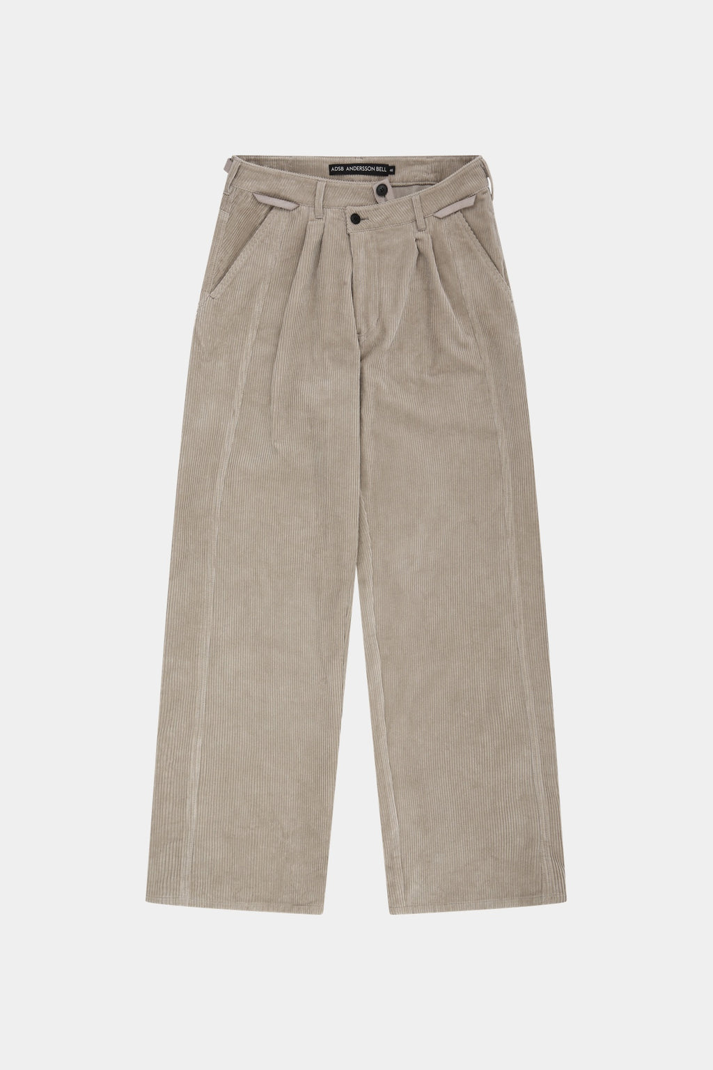 Andersson Bell - Crossover Wide-Leg Corduroy Trousers (Cream) product image 11 | TRAB K-Fashion Australia