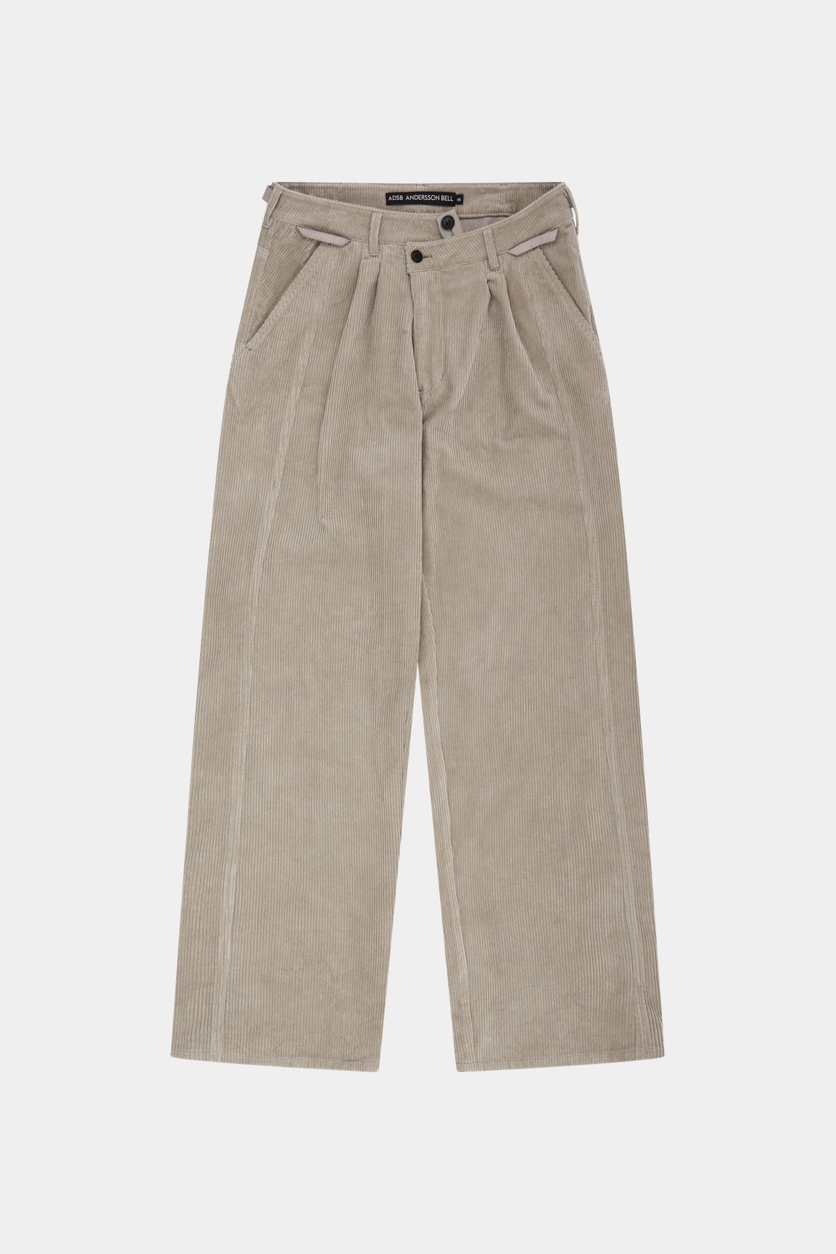 Andersson Bell - Crossover Wide-Leg Corduroy Trousers (Cream) product image 11 | TRAB K-Fashion Australia