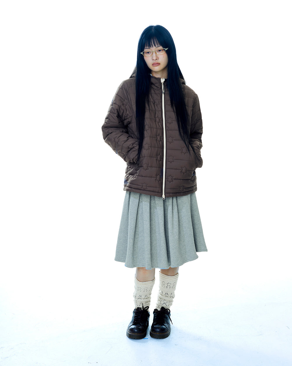 Coyseio - Fluffy Light Padded Jacket (Brown) product image 8 | TRAB K-Fashion Australia