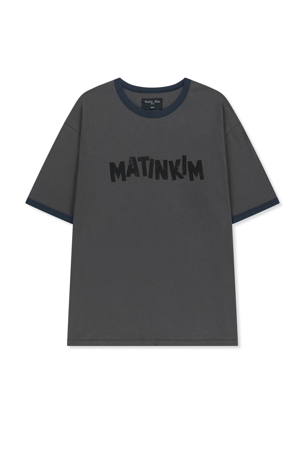 Matin Kim - Matin Logo Ringer Top (Charcoal) product image 1 | TRAB K-Fashion Australia