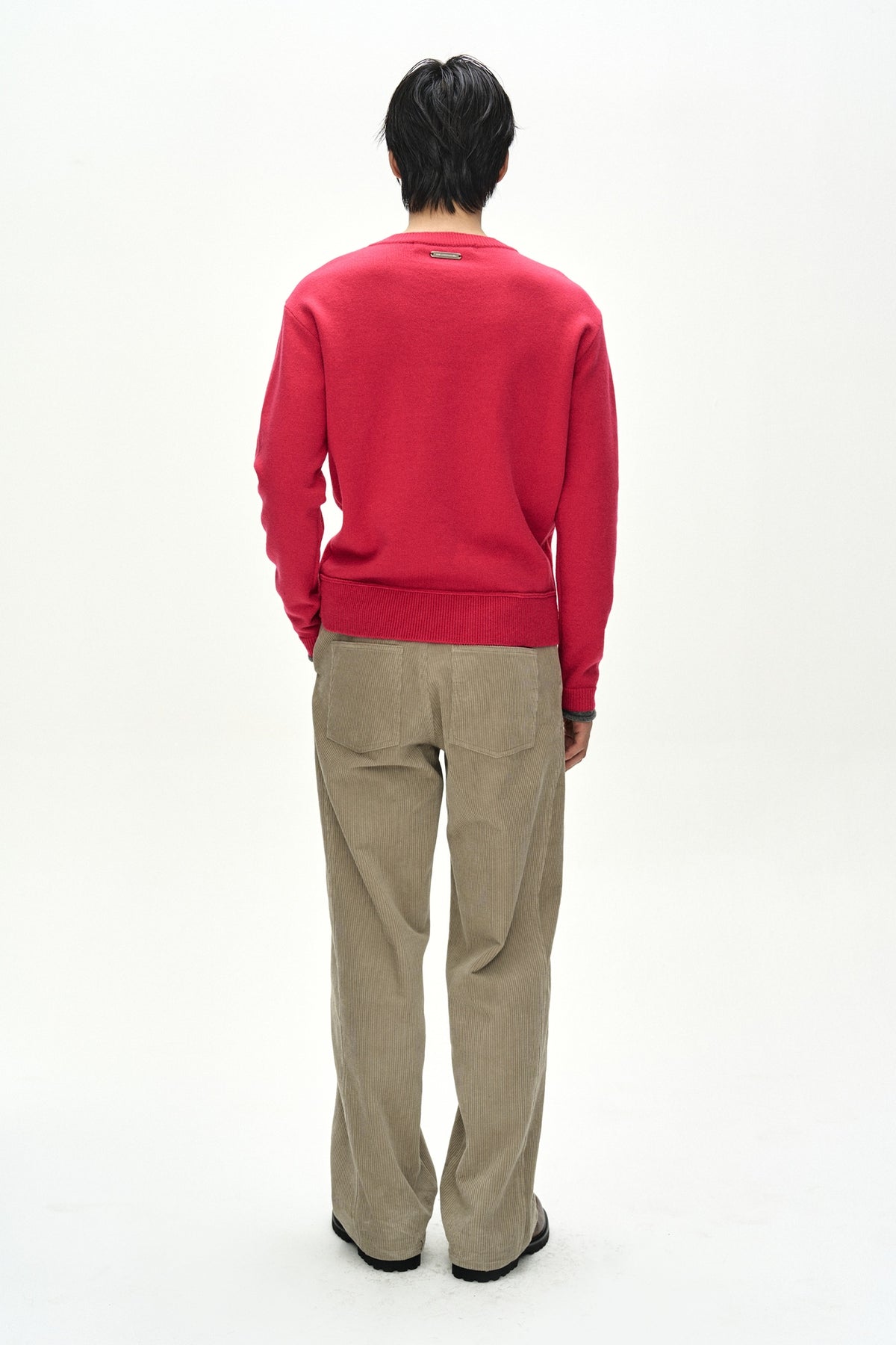 Andersson Bell - Unisex Layered V-Neck Sweater (Magenta) product image 6 | TRAB K-Fashion Australia