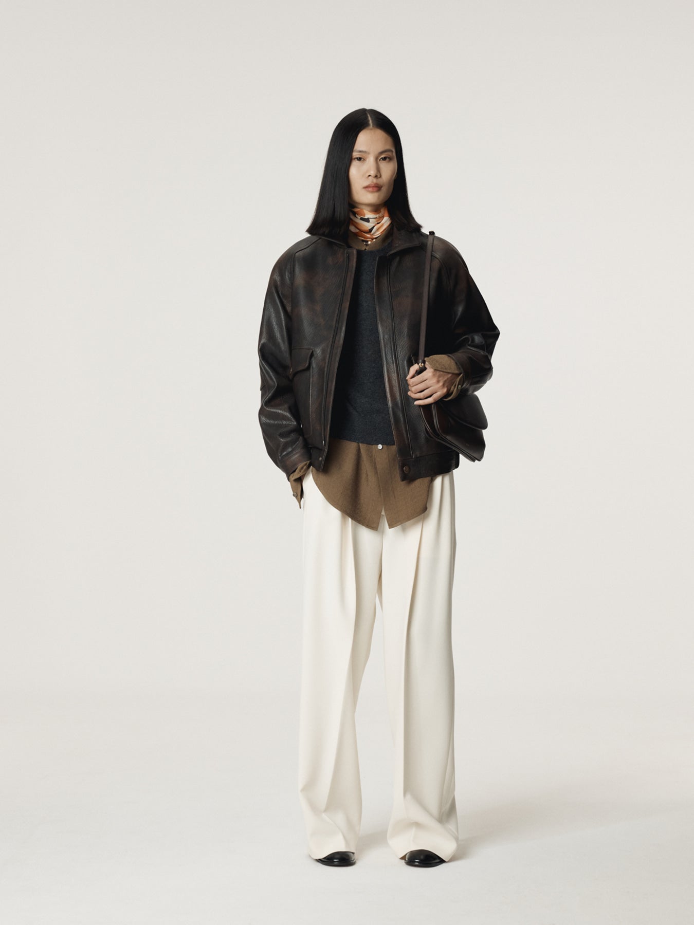 Recto - Oversized Shearing Leather Jumper (Vintage Brown) product image 5 | TRAB K-Fashion Australia